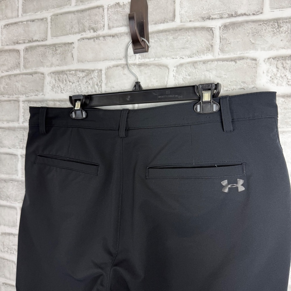 Under Armour Solid Black Regular Fit Straight Leg Performance Chino Pant 38 x 32 - Picture 4 of 10